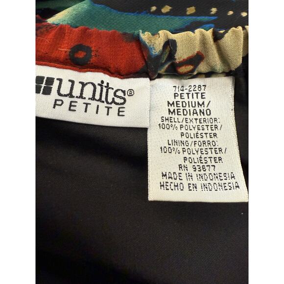 VTG y2k silky ruffle skirt Petite Medium whimsygoth low rise low waist green red - Picture 3 of 3